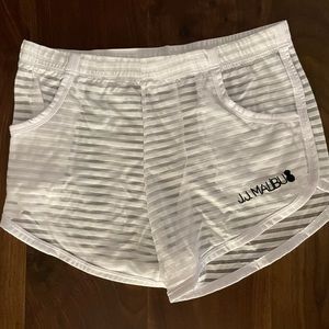 JJ Malibu Gotham Sheer White Shorts